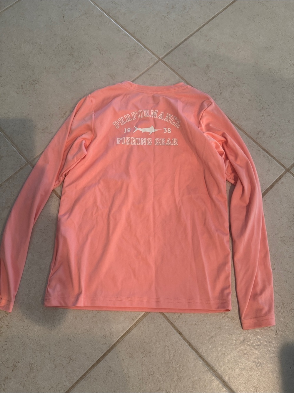 Columbia youth Performance Fishing Gear Long-Sleeve Swim Shirt - Coral Pink